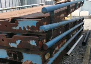 large truck scale showing a lot of rust damage on it