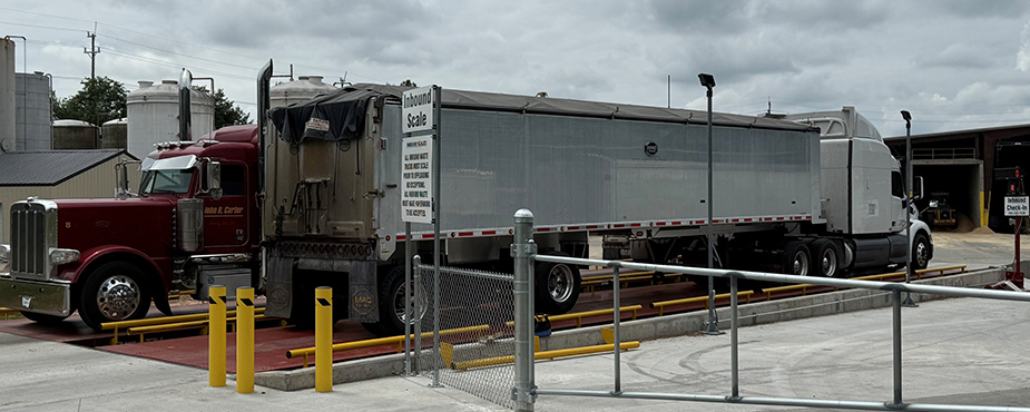 truck on scale full