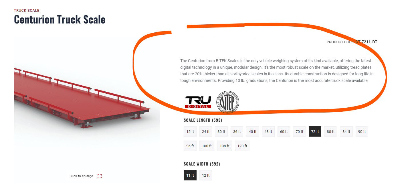 product pageA