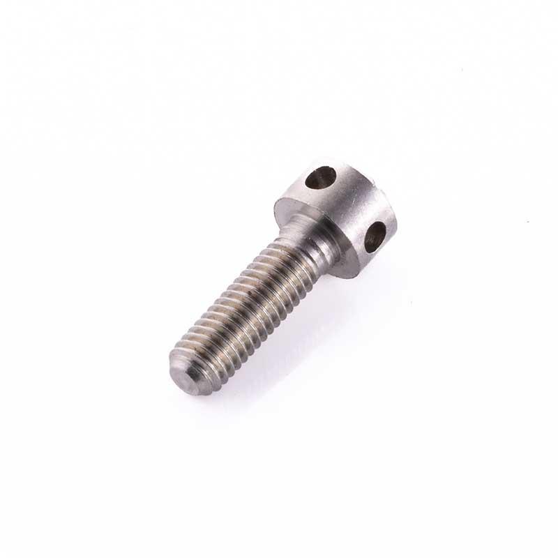 DD700 Sealing Screw M5-0.8 X 16Mm Hex Flange 18-8SS Drilled Hole