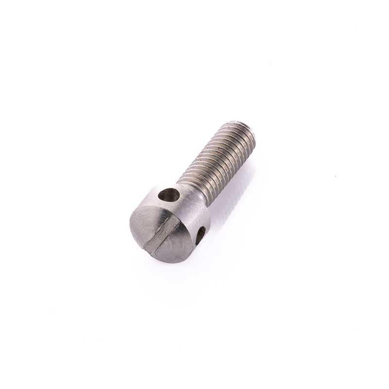 DD700 Sealing Screw M5-0.8 X 16Mm Hex Flange 18-8SS Drilled Hole