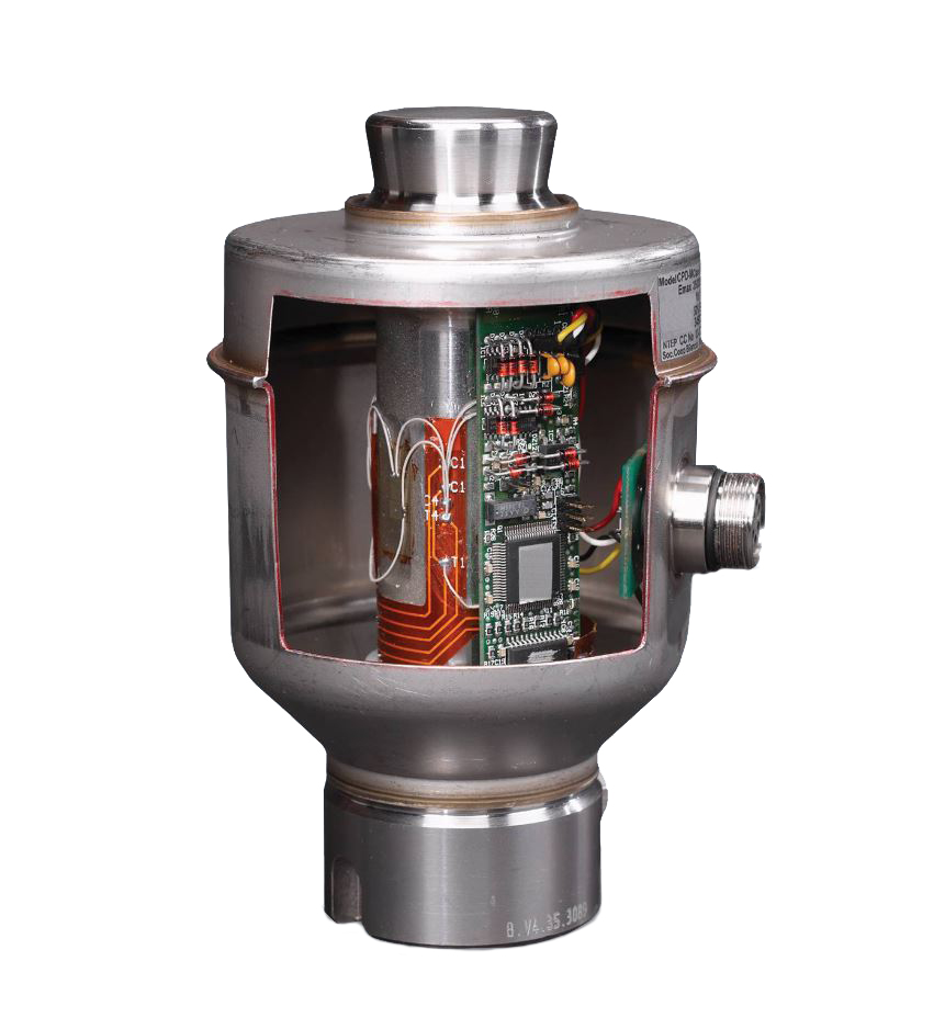 Showing the inside of the B-TEK CPD-M Digital Compression Column for load cells