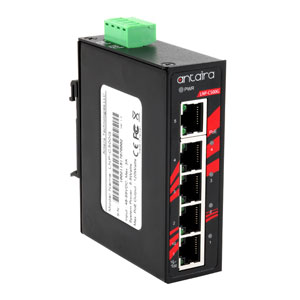 Din Rail Mount POE+ Switch and Power Supply Kit - Power 4 Devices pkg