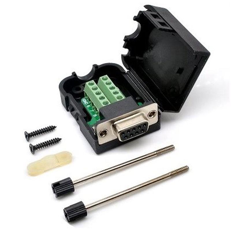 DB9 Female / Terminal Strip Connector & Shroud