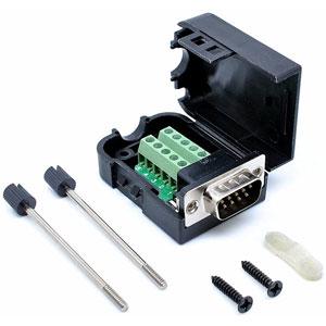 DB9 Male / Terminal Strip Connector & Shroud